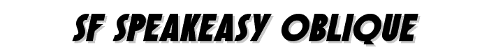 SF Speakeasy Oblique font
